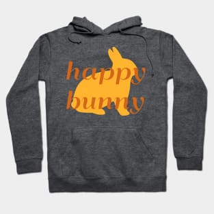 Funny Yellow Happy Bunny Pattern Hoodie